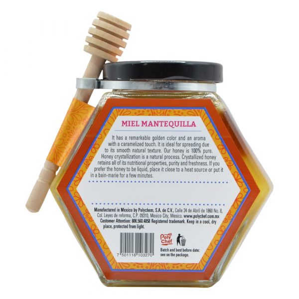 Miel Frida Kalho tipo mantequilla - versión USA 380g - Posterior