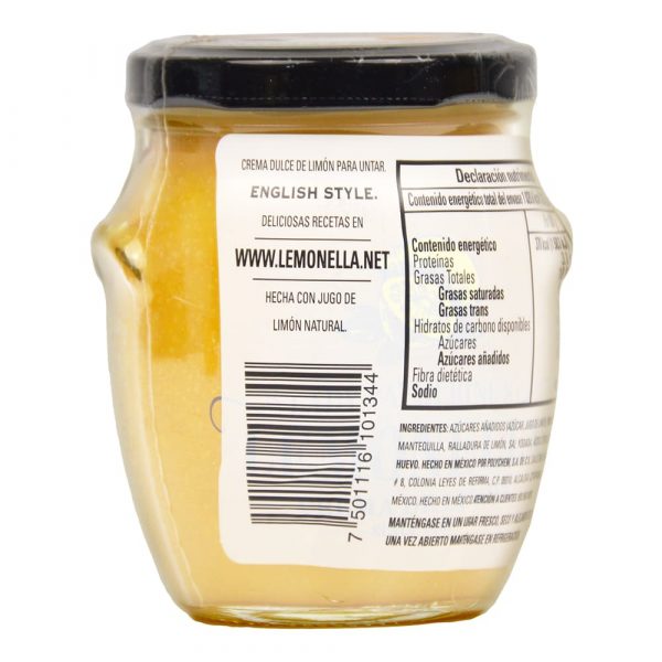 Crema de limón Lemonella frasco 270g - Lateral