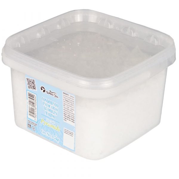 Sal de mar en escamas piramidales - Natural White Sea Cubeta 1.5Kg