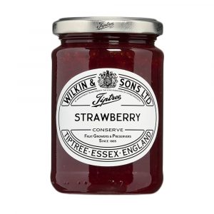 Mermelada de fresa Strawberry Tiptree vista del frasco