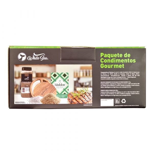 Paquete de condimentos gourmet White Sea - Posterior