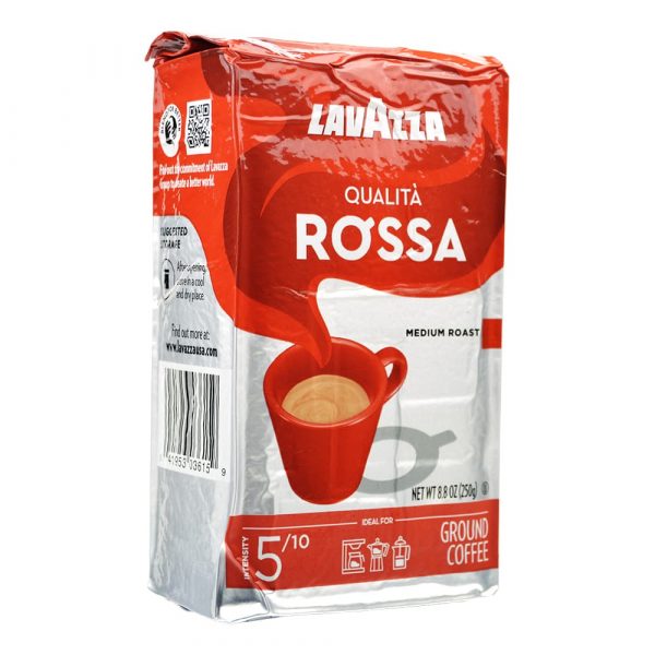 Café molido Lavazza Qualità Rossa empaque original Perspectiva