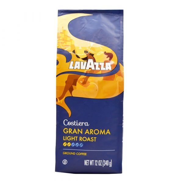 Café molido Lavazza Gran Aroma light roast empaque original