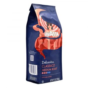 Café molido Lavazza Dolcevita Classico empaque original perspectiva derecha