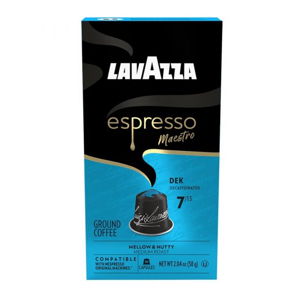 Cápsulas Lavazza Espresso Maestro DEK descafeinado presentación original