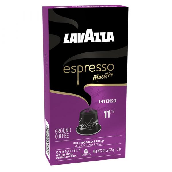 Cápsulas Lavazza Espresso Maestro Intenso vista lateral derecha
