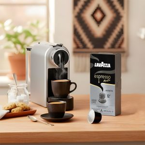Taza de espresso Lavazza Ristretto con crema intensa