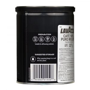 Café espresso molido Lavazza empaque original posterior