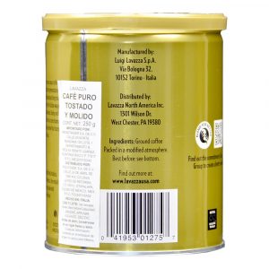 Café molido Lavazza Qualità Oro empaque original codigo de barras