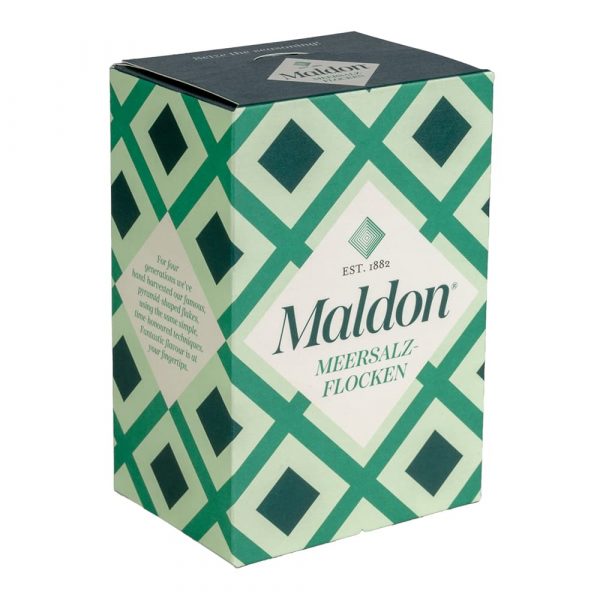 Sal Maldon en escamas caja chica vista lateral iquierdo