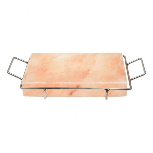 Plancha de condimento sal rosa del Himalaya