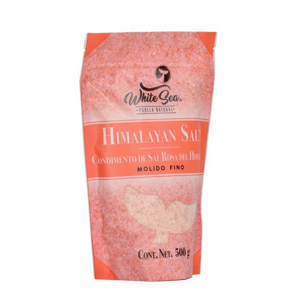 Sal del Himalaya Molido fino White Sea 500g - Lateral izquierdo