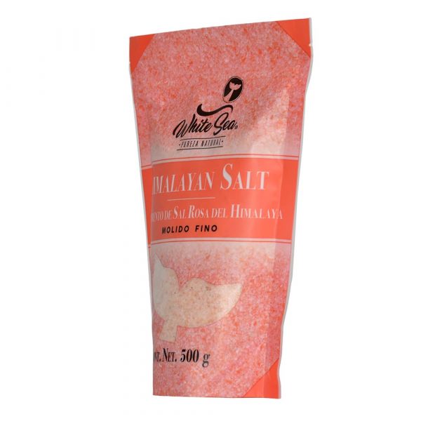 Sal del Himalaya Molido fino White Sea 500g - Lateral derecho