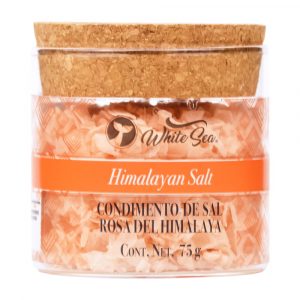 Sal de mar en escamas piramidales - Sal del Himalaya White Sea 75g - Frontal