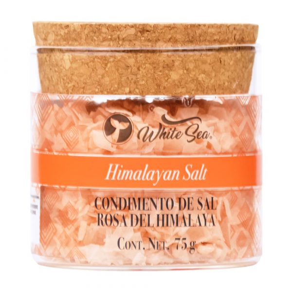 Sal de mar en escamas piramidales - Sal del Himalaya White Sea 75g - Frontal