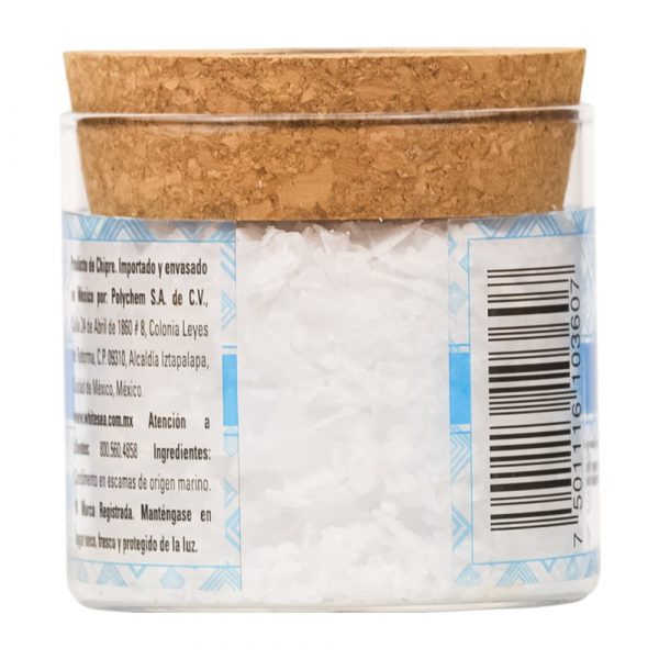 Sal de mar en escamas piramidales - Natural White Sea 75g - Posterior