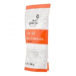 Sal Yodada Fluorurada en grano White Sea 500g - Lateral derecho